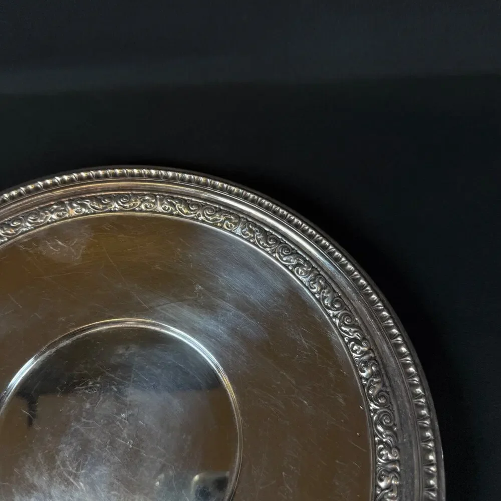 Vintage Reed & Barton 10.5” Dinner Plate #1201 Silver Plated